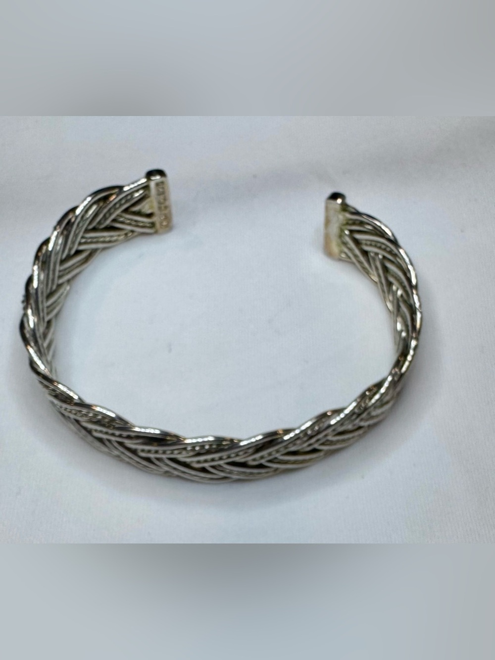 Sterling Silver Braided Cuff Bracelet SKU 116